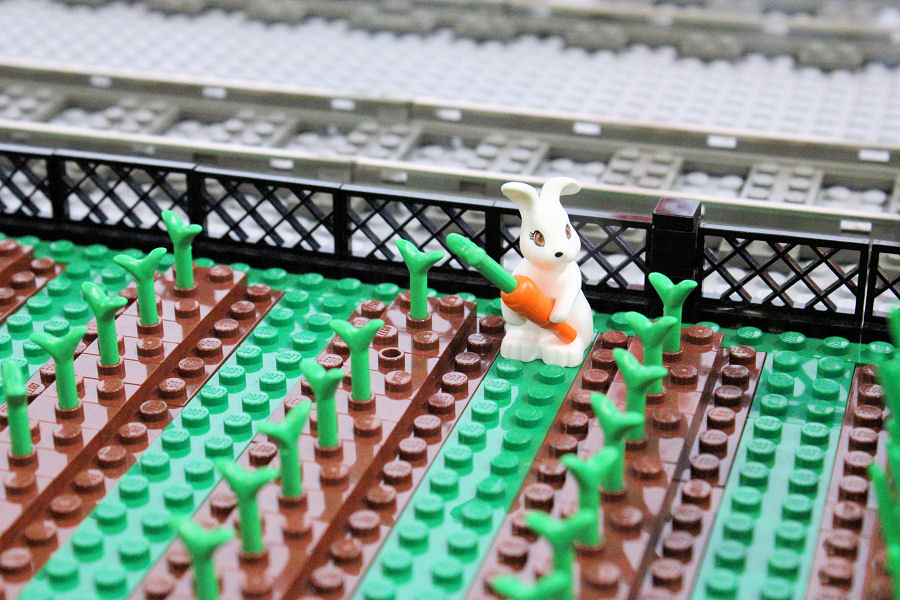 Lego rabbit stealing a carrot IMG 9096